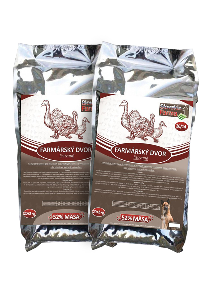 Lisované hypoalergenní Granule Slovakia Farma - Farmárský dvor 26/14 - 40 + 4 kg