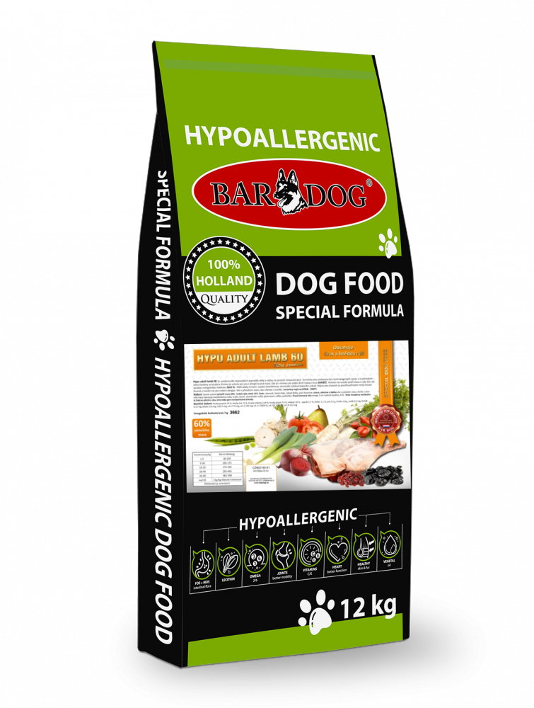Granule Bardog Lisované granule za studena Hypo Adult Lamb 60 - 4 kg