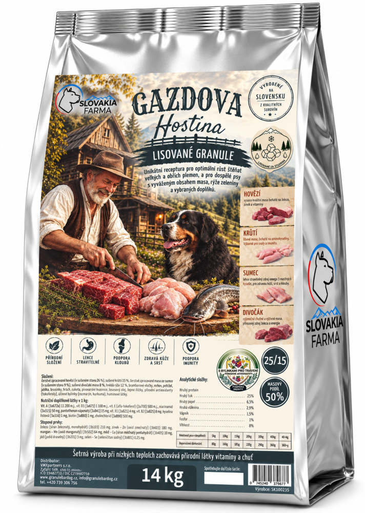 Lisované hypoalergenní Granule Slovakia Farma - Chalupárská misa 30/18 - 14 kg