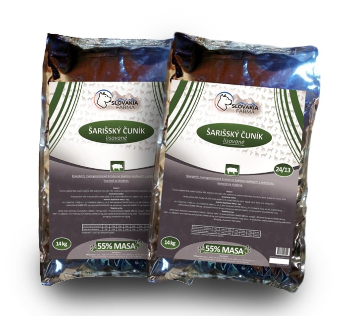 Lisované Granule Slovakia Farma - Šarišský čuník 24/13 - výhodné balení 2x14 kg