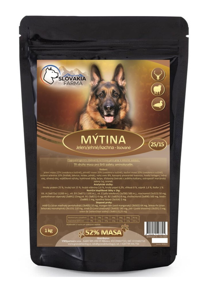 Lisované Granule Slovakia Farma - Mýtina 25/15 - 1 kg