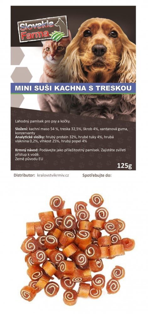 Mini suši kachna s treskou 125g