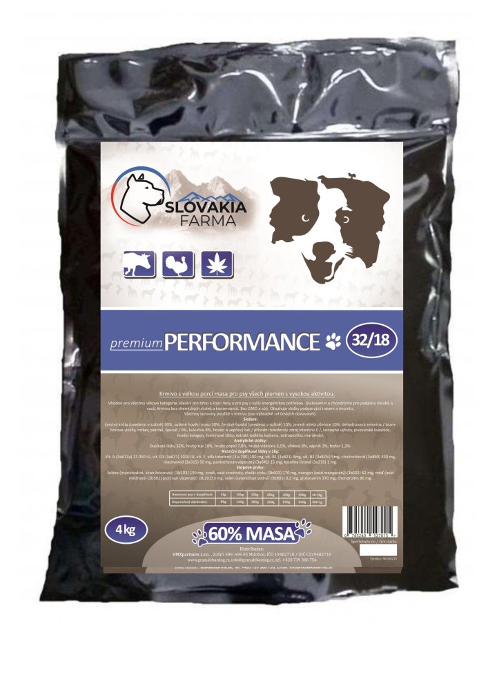 Granule Slovakia Farma Premium Performance 32/18 - 4kg