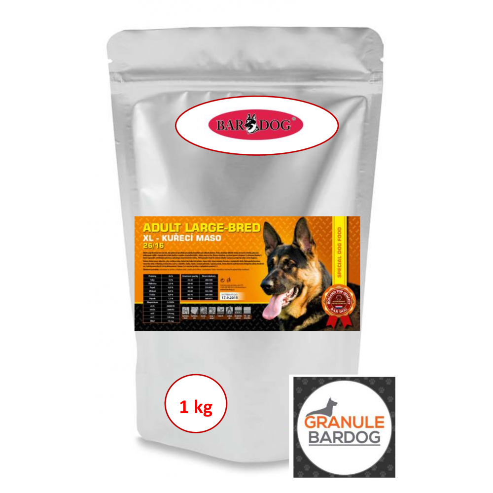 Bardog Super prémiové granule Adult Large Breed 26/16