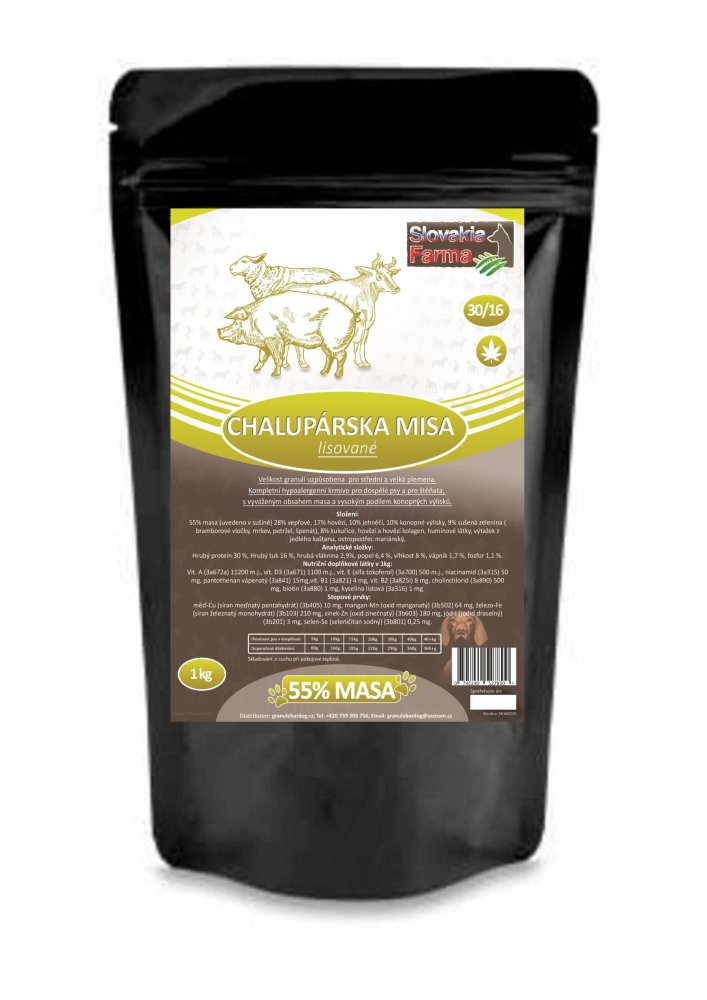 Lisované hypoalergenní Granule Slovakia Farma - Chalupárská misa 30/18 - 1 kg