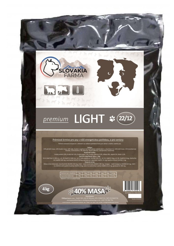Granule Slovakia Farma Premium - Light 22/12 - 4 kg