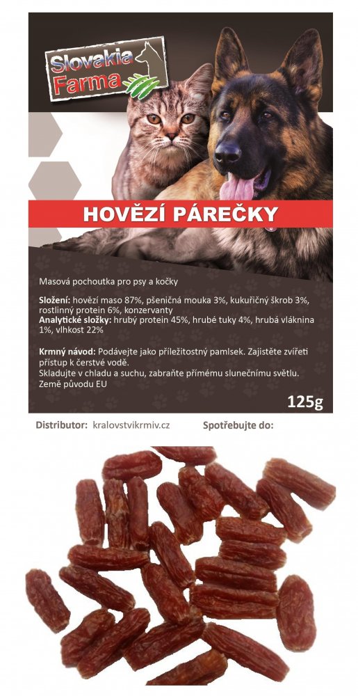 Hovězí párečky 125g