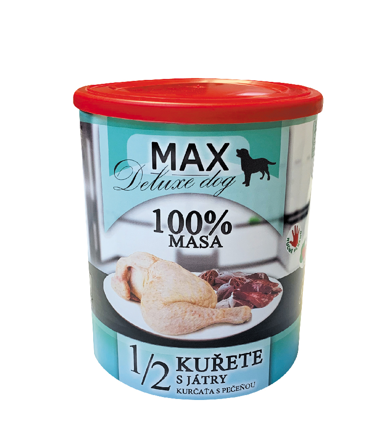 MAX deluxe 1/2 KUŘETE s játry 800g