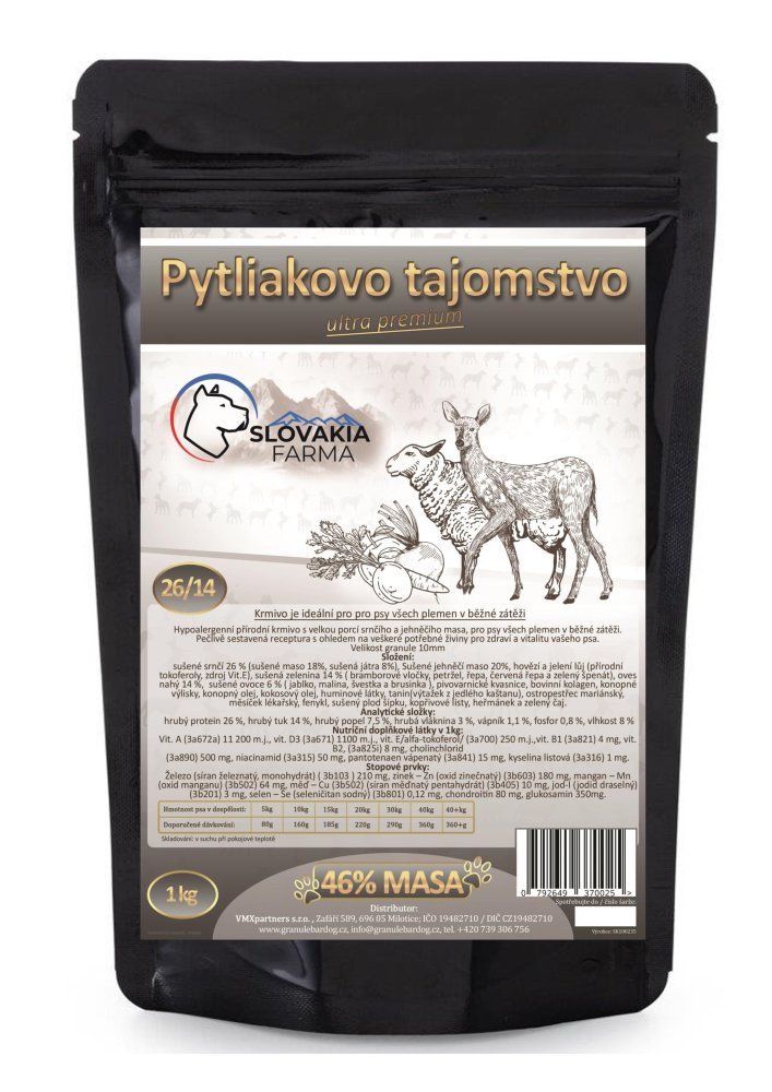 Hypoalergenní granule SlovakiaFarma Pytliakovo tajomstvo 26/14 - 1 kg