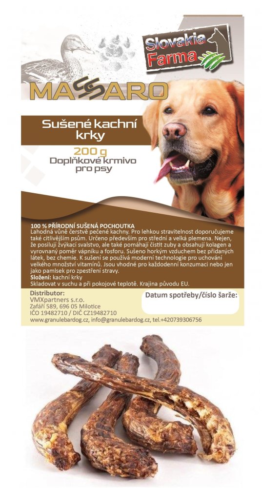 Sušené kachní krky 200 g – SlovakiaFarma Massaro