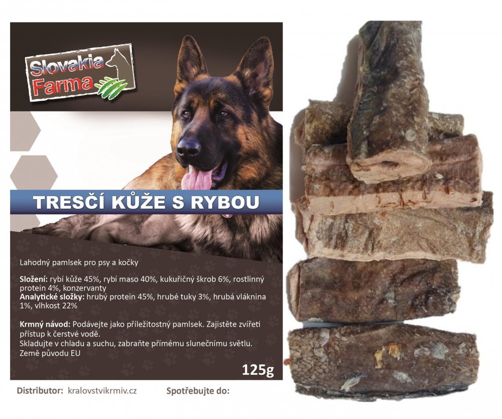 Tresčí kůže s rybou 125g