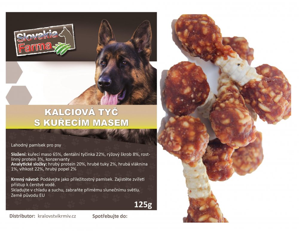 Kalciová tyč s kuřecím masem 125g